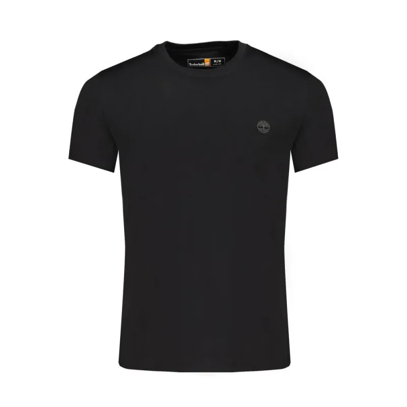 Black Cotton Men T-Shirt made by Timberland