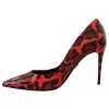 Red Leather Di Calfskin Pump sold by Louxly
