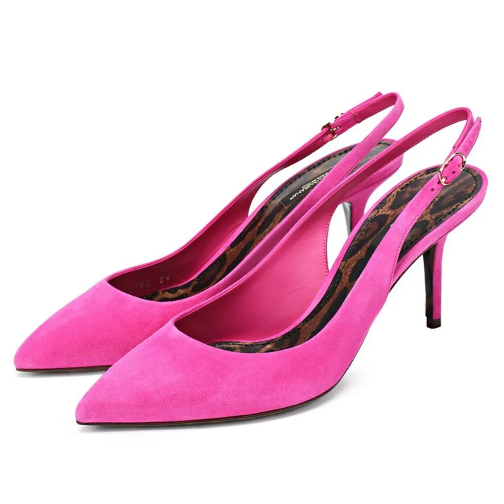 Fuchsia Leather Di Capra Pump sold by Louxly product image thumbnail 3