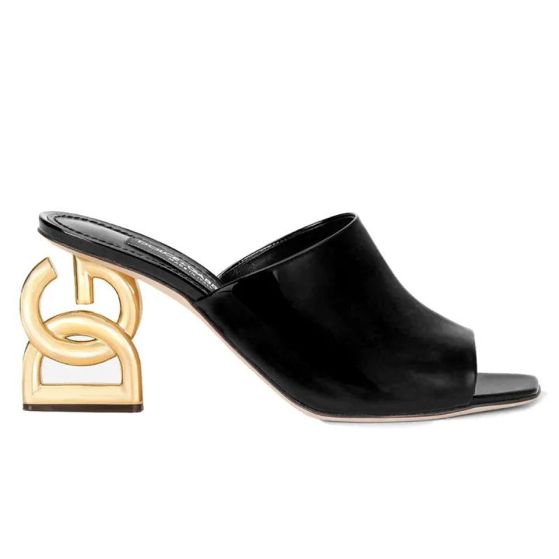 Black Leather Di Calfskin Sandal sold by Louxly