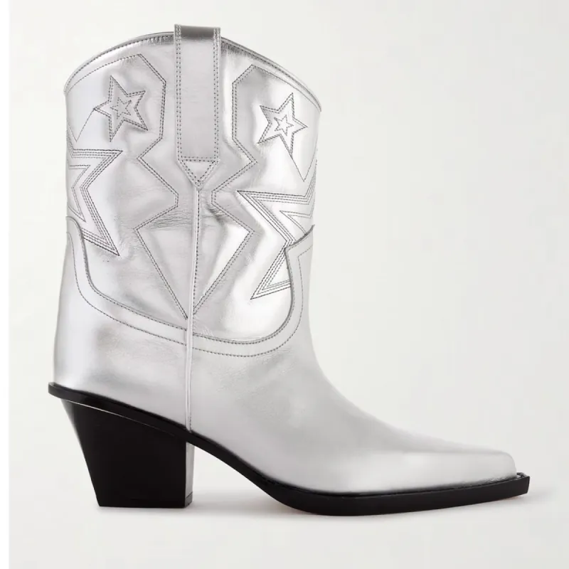 Gray Leather Boot sold by Louxly