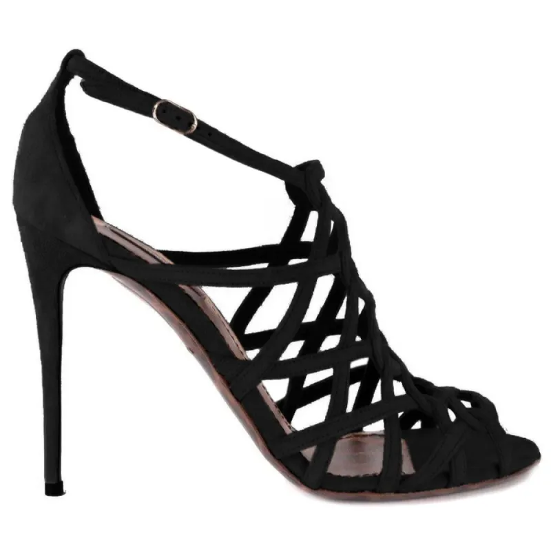 Black Leather Di Calfskin Sandal sold by Louxly