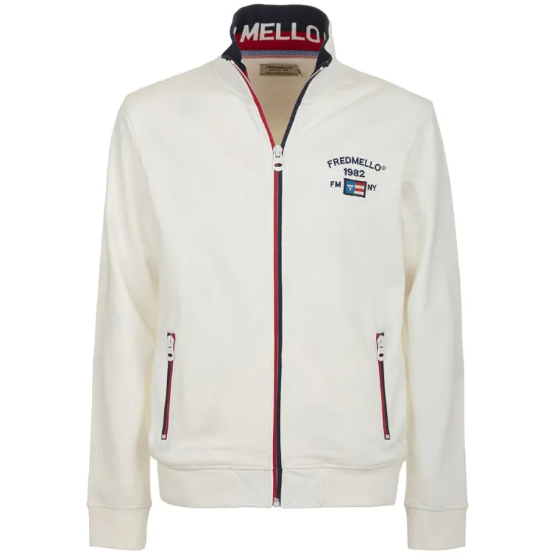 Elegant White Turtleneck Sweater with Zip Closure sold by Louxly