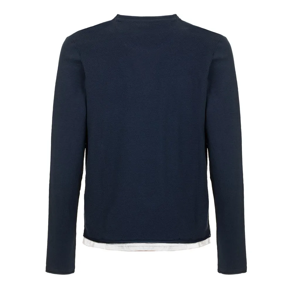 Elegant Long Sleeve Cotton Sweater with Contrast Edges sold by Louxly product image thumbnail 2