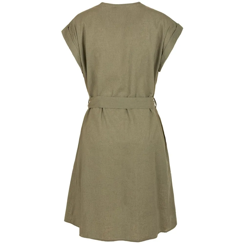 Green Cotton Women Dress sold by Louxly product image thumbnail 2
