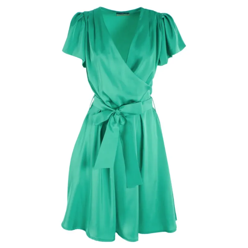 Emerald Elegance Belted Midi Dress sold by Louxly