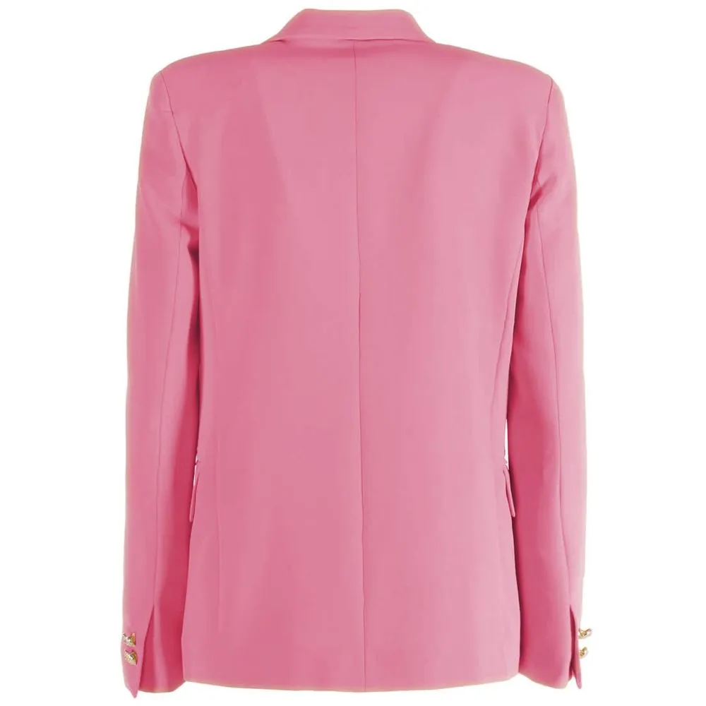 Pink Polyester Women Blazer sold by Louxly product image thumbnail 2