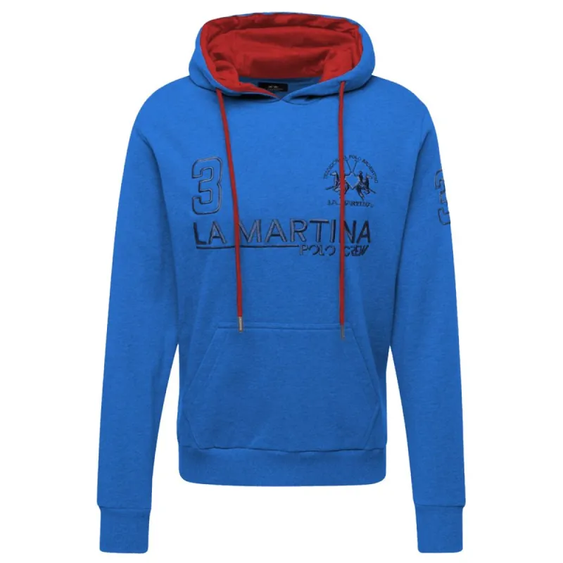 Chic Blue Cotton Hooded Sweatshirt sold by Louxly