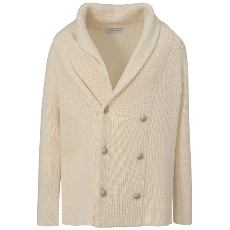 White Wool Cardigan sold by Louxly