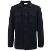 Blue Wool Merino Shirt sold by Louxly