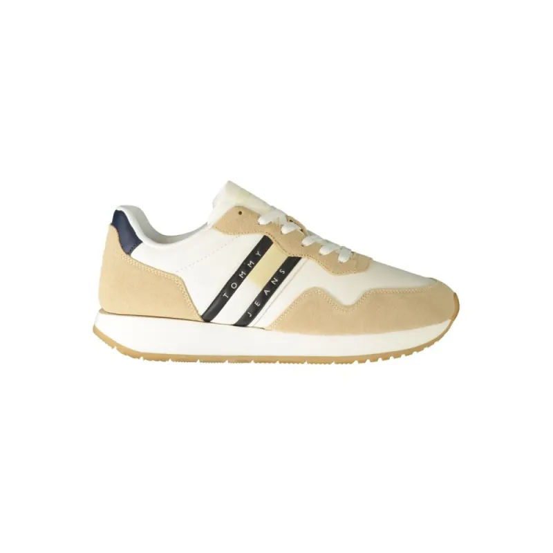 Beige Leather Men Sneaker sold by Louxly