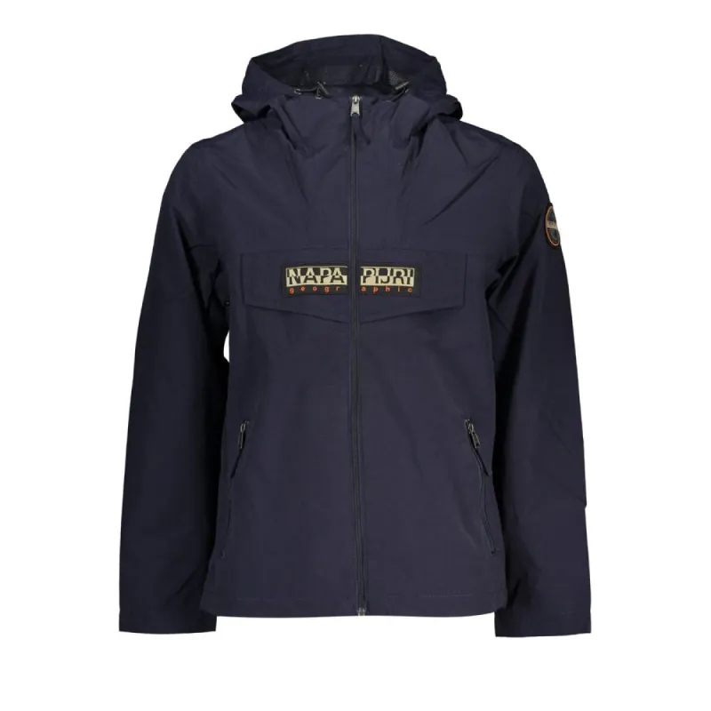Blue Polyester Jacket sold by Louxly