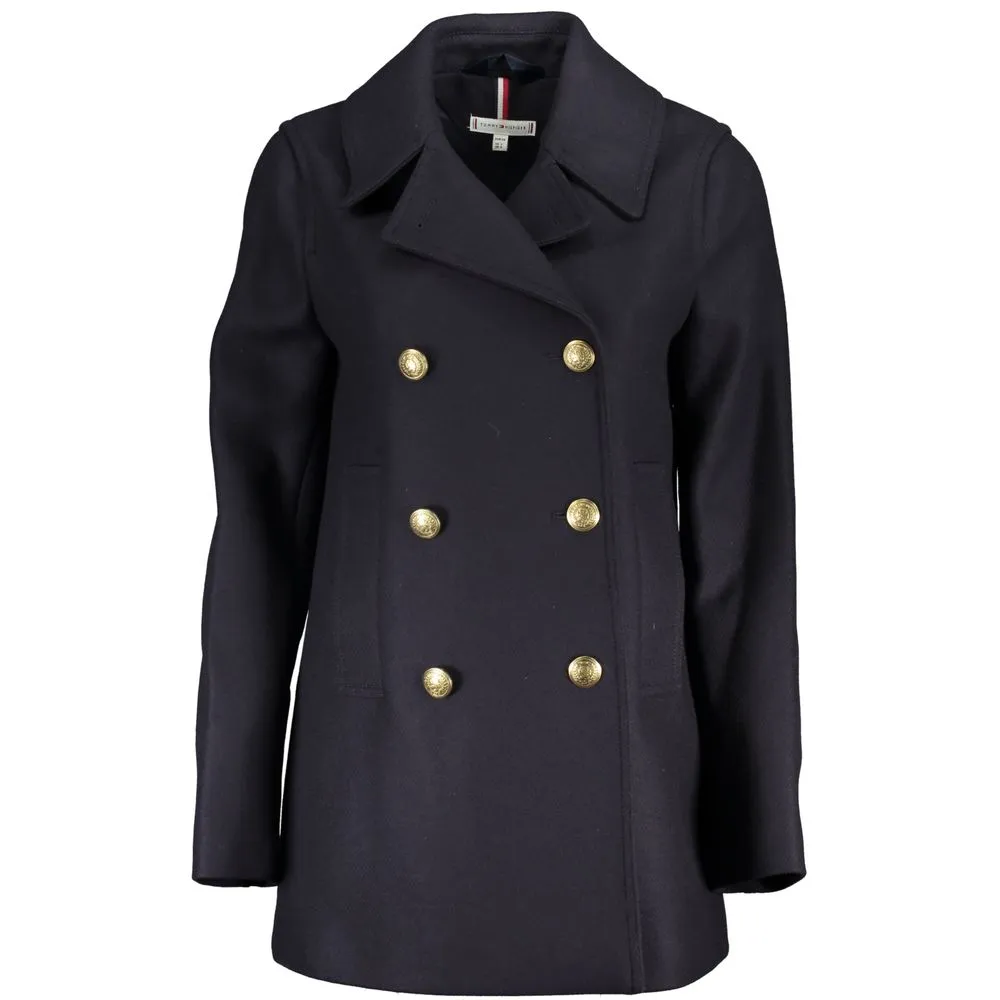 Blue Fabric Jackets & Coat sold by Louxly