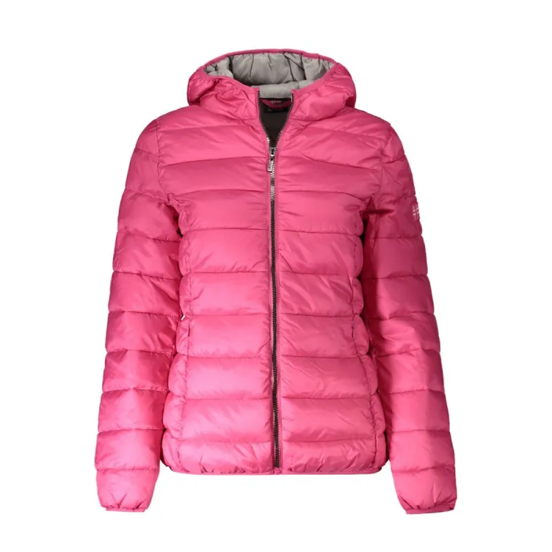 Pink Polyamide Women Jacket sold by Louxly