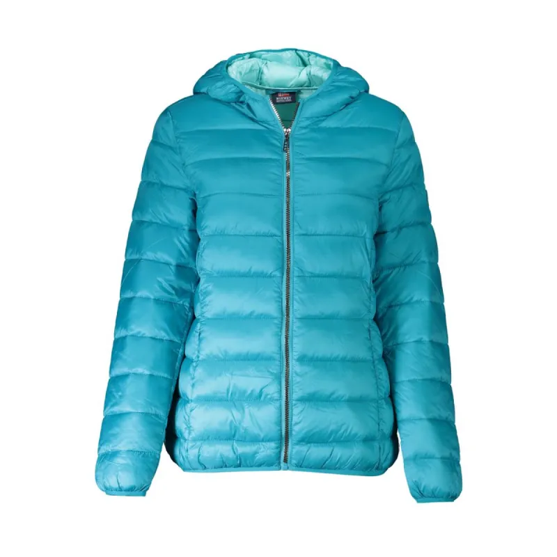 Light Blue Polyamide Women Jacket sold by Louxly
