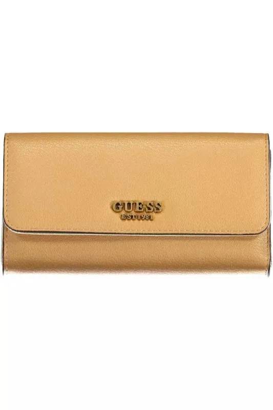 Beige Polyethylene Women Wallet sold by Louxly