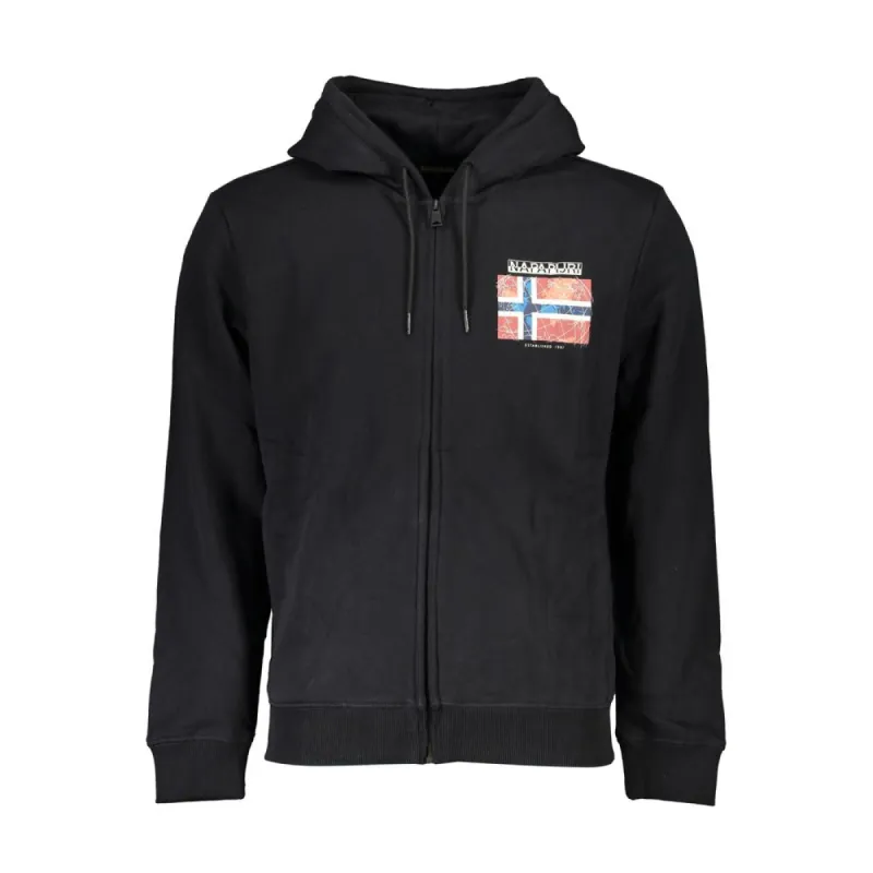 Black Cotton Men Hooded Sweater sold by Louxly