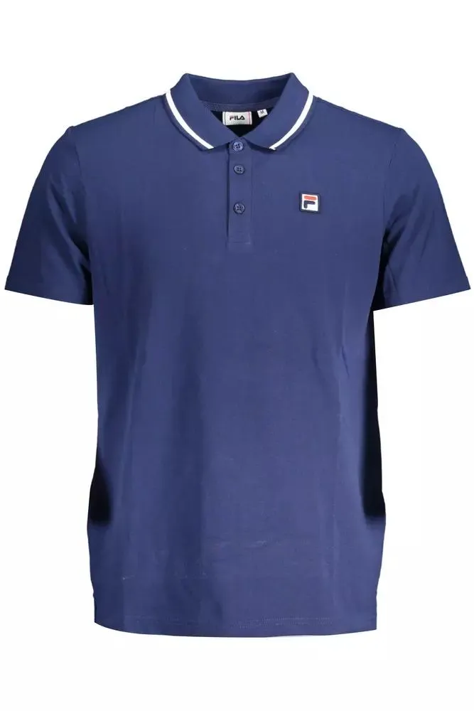 Blue Cotton Men Polo Shirt sold by Louxly