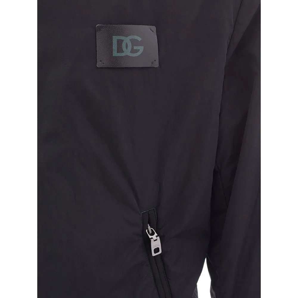 Elegant Black Polyamide Jacket sold by Louxly product image thumbnail 3