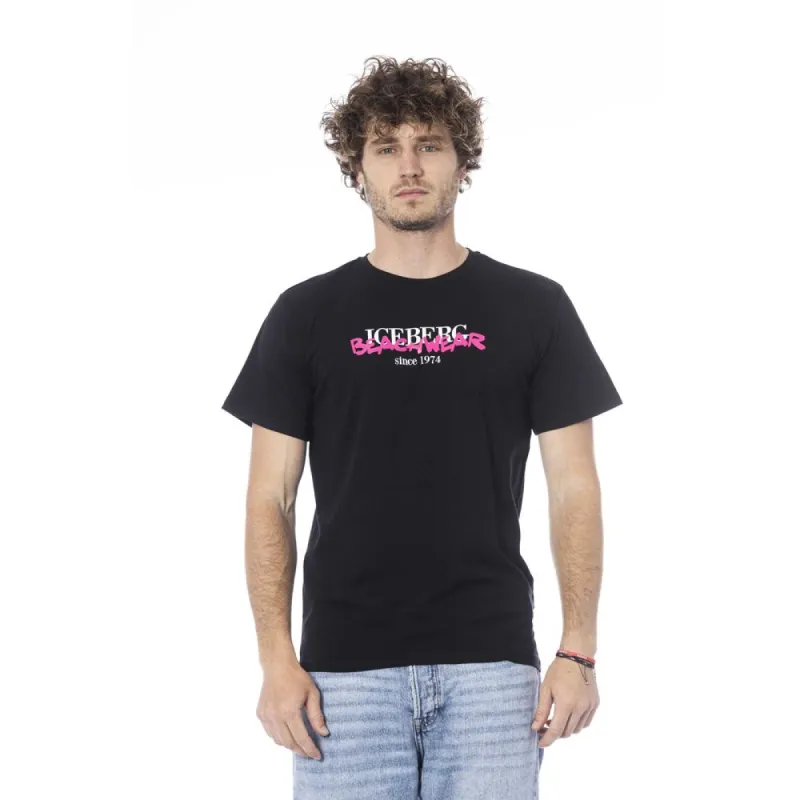 Black Cotton T-Shirt sold by Louxly