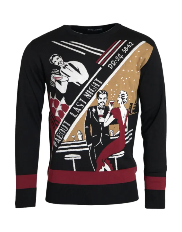 Multicolor Jazz Club Silk Pullover Sweater sold by Louxly