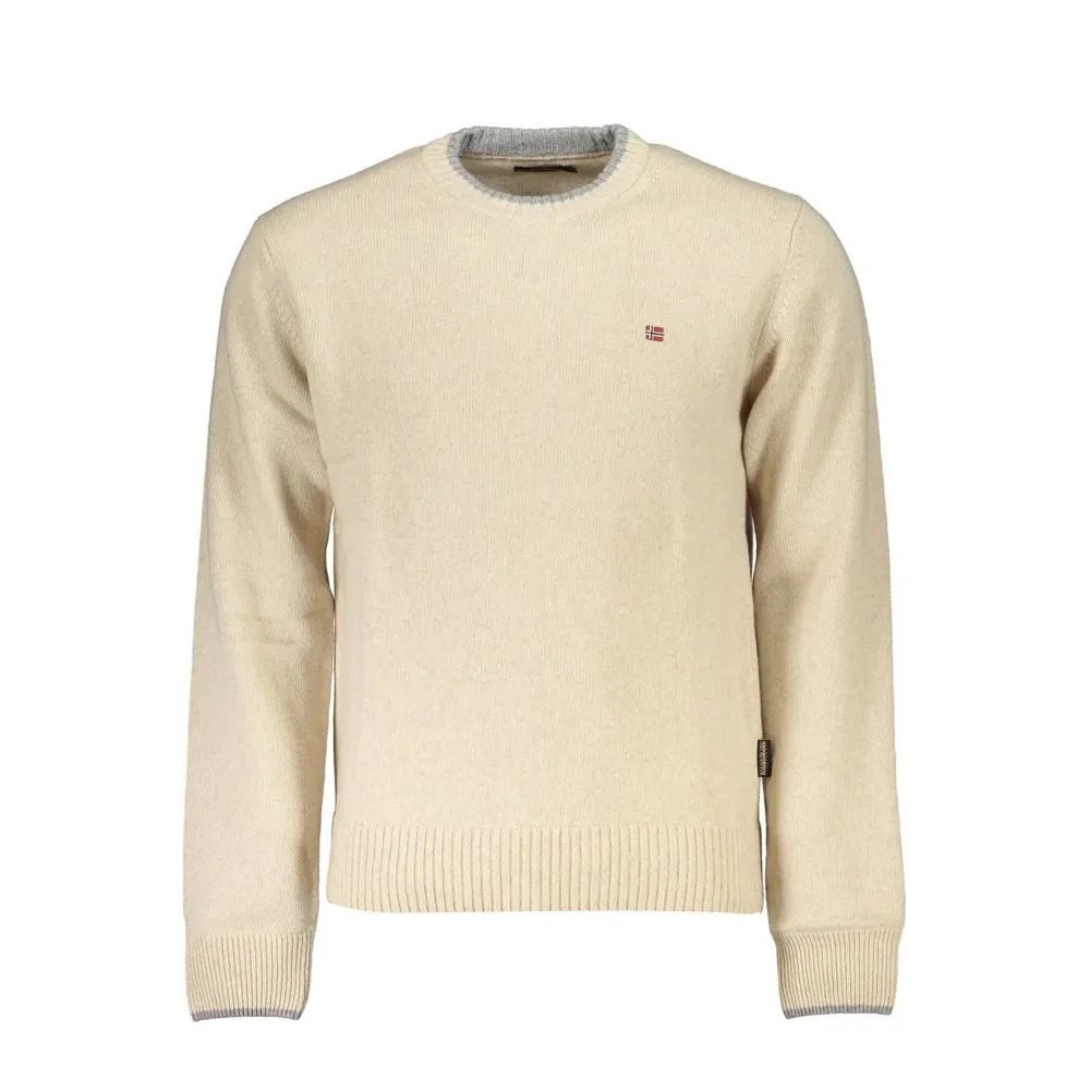 Beige Fabric Men Sweater sold by Louxly