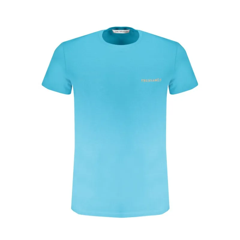 Light Blue Cotton T-Shirt sold by Louxly