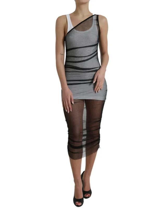 Sheer Sleeveless Bodycon Midi Elegance sold by Louxly