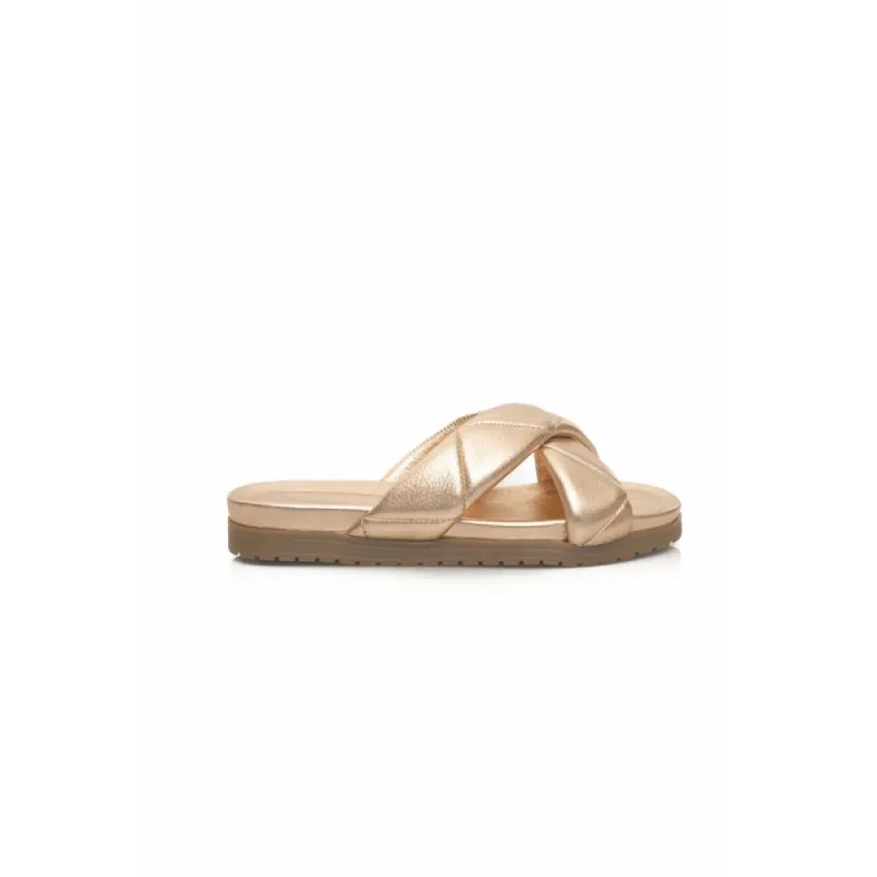 Beige Sheepskin Women Sandal sold by Louxly