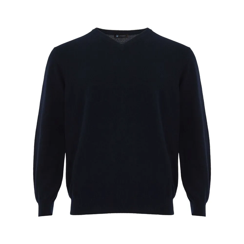 Elegant Cashmere Blue Sweater for Men sold by Louxly