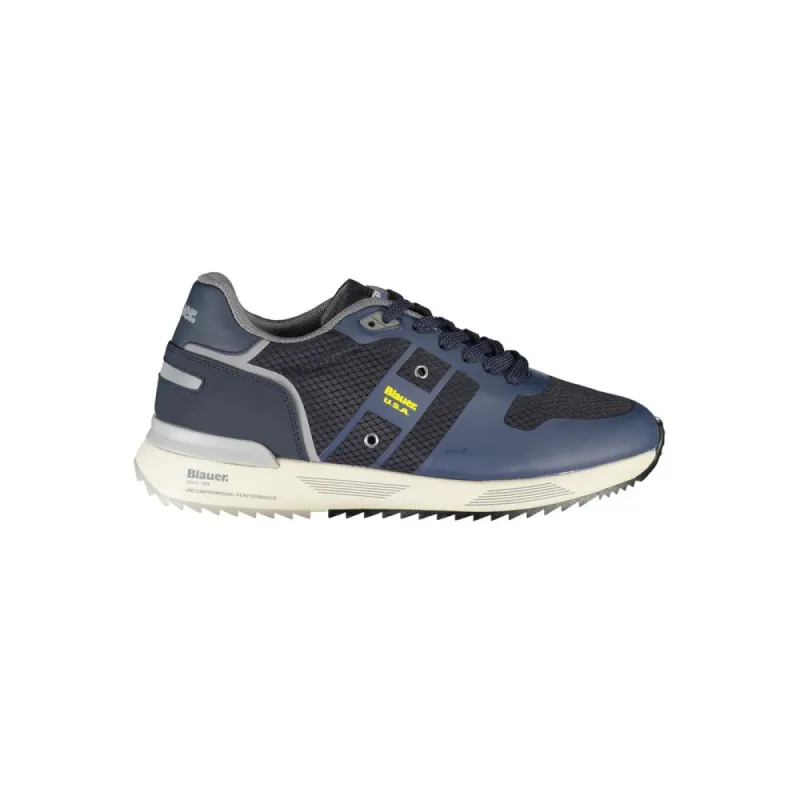 Dapper Blue Sneakers with Contrast Detailing sold by Louxly