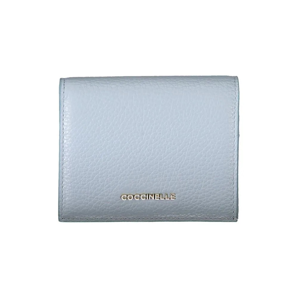 Light Blue Leather Wallet sold by Louxly