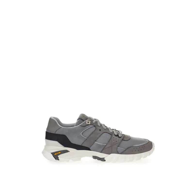 Elegant Gray Suede Sneakers for Men made by Lardini