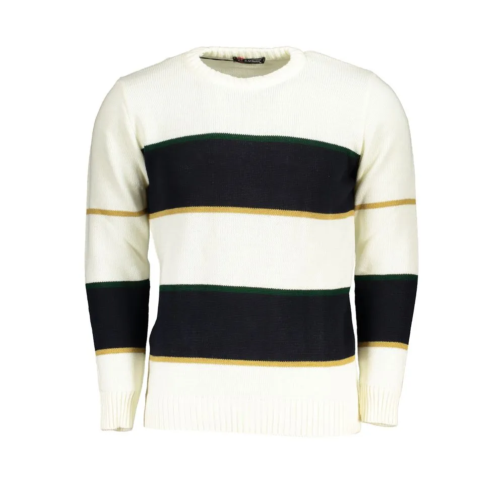 White Fabric Sweater sold by Louxly