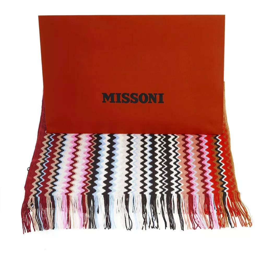 Geometric Pattern Fringed Scarf in Vibrant Tones sold by Louxly product image thumbnail 4