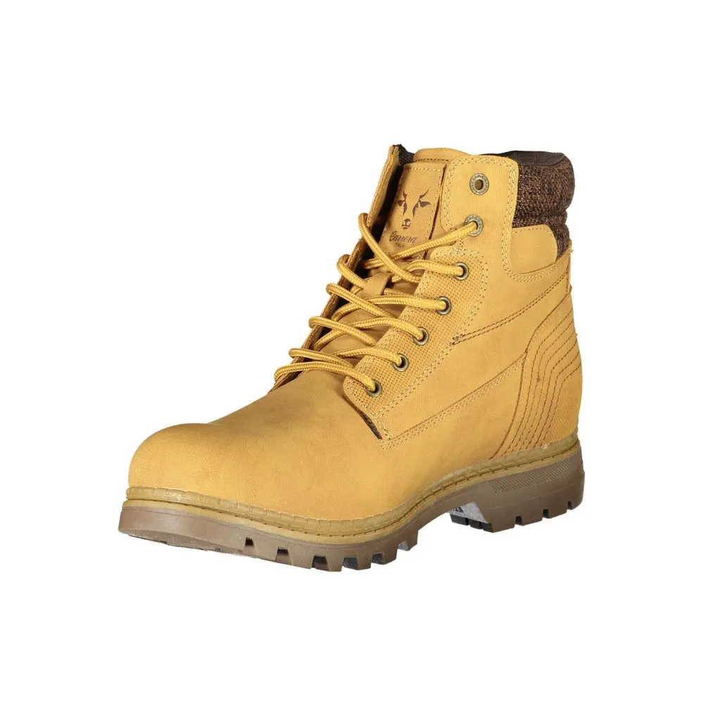 Sleek Yellow Lace-Up Boots with Contrast Detail sold by Louxly product image thumbnail 3