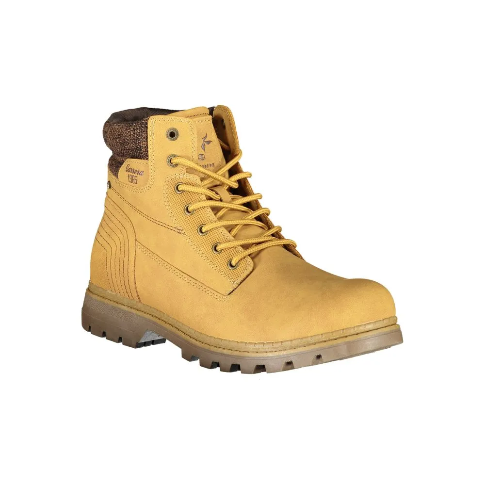 Sleek Yellow Lace-Up Boots with Contrast Detail sold by Louxly product image thumbnail 2