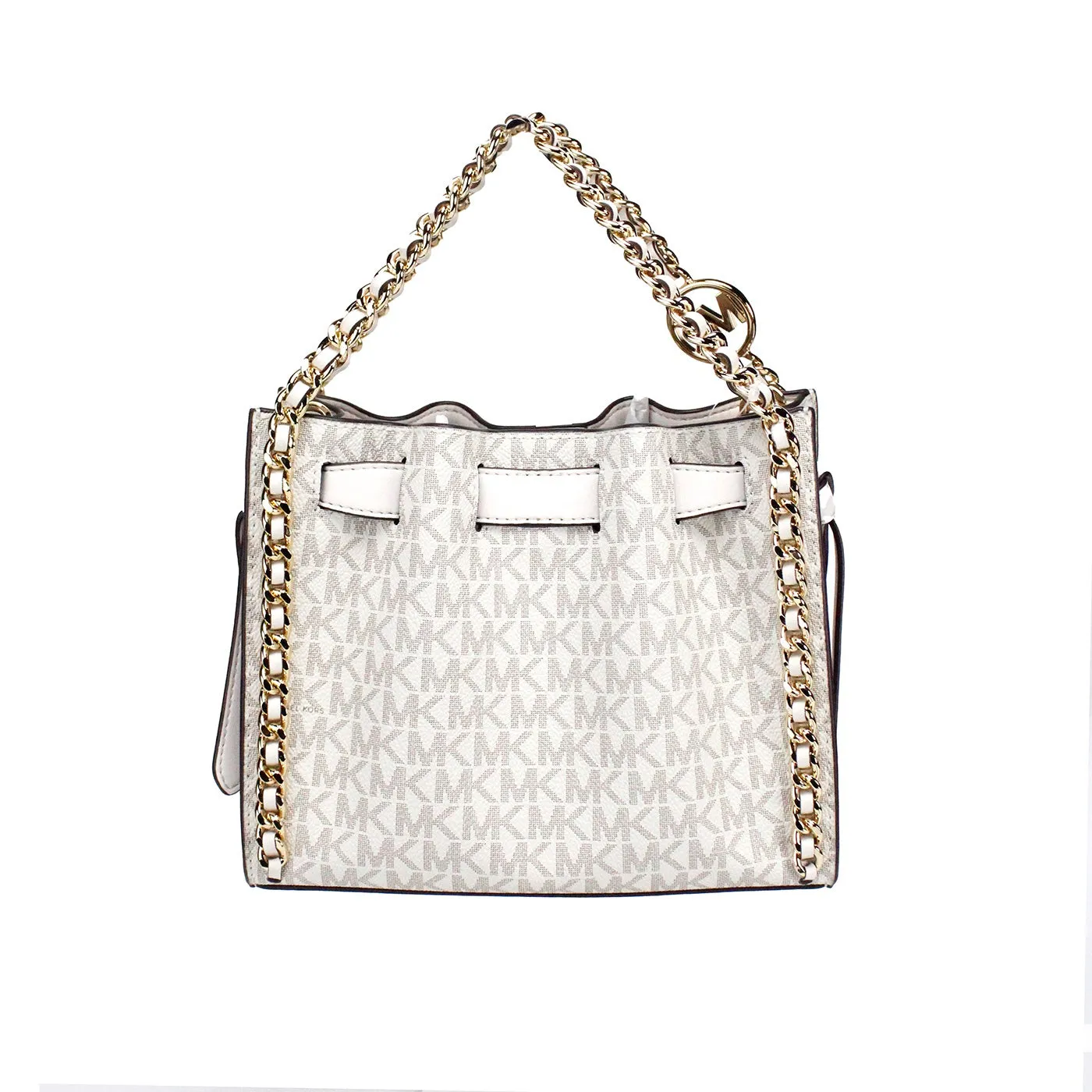 Mina Small Belted Cream Signature PVC Chain Inlay Crossbody Bag sold by Louxly product image thumbnail 3