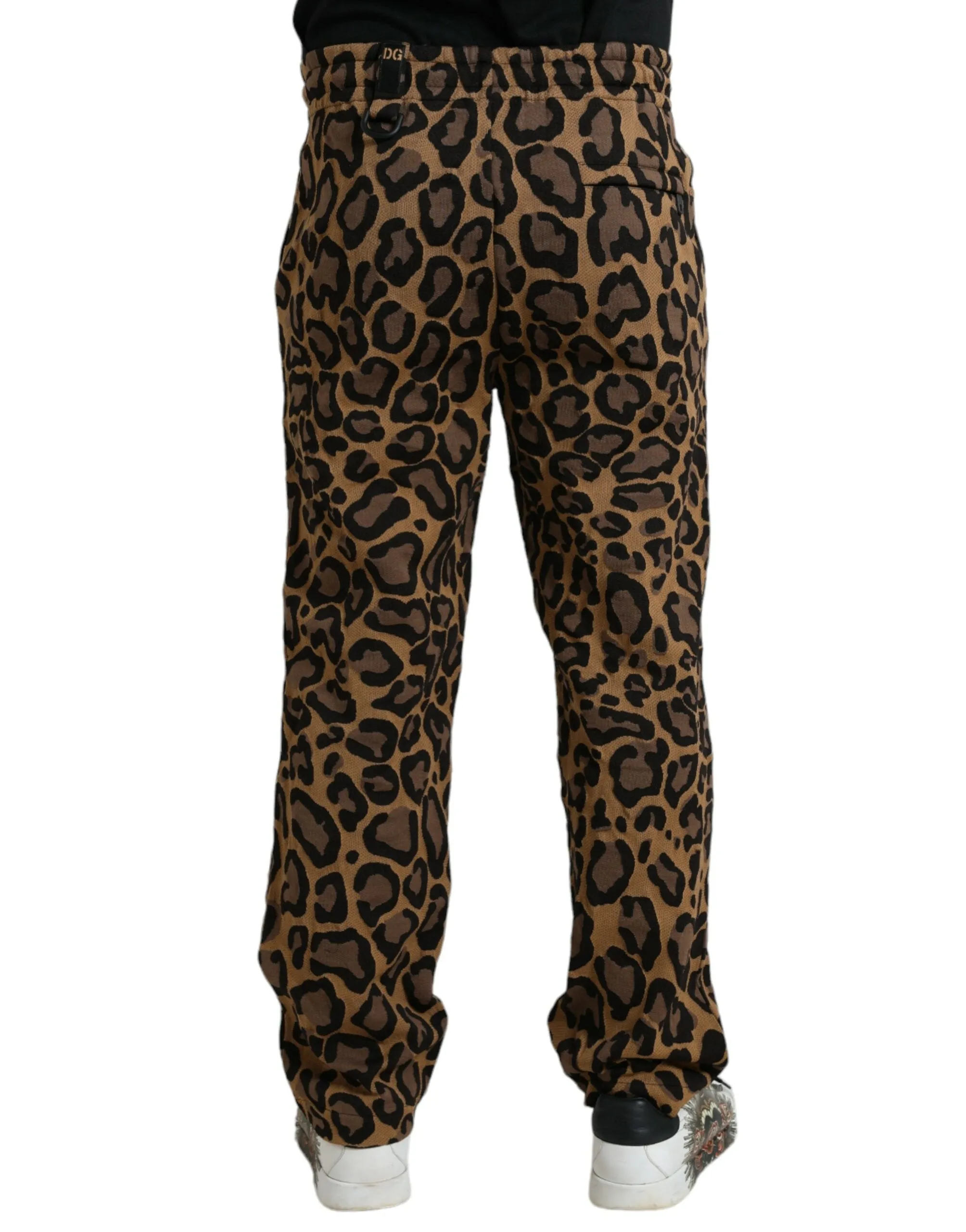 Brown Leopard Print Polyester Jogger Pants sold by Louxly product image thumbnail 2