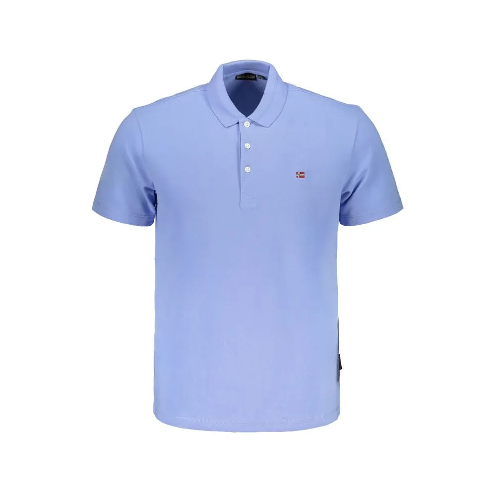 Light Blue Cotton Polo Shirt sold by Louxly