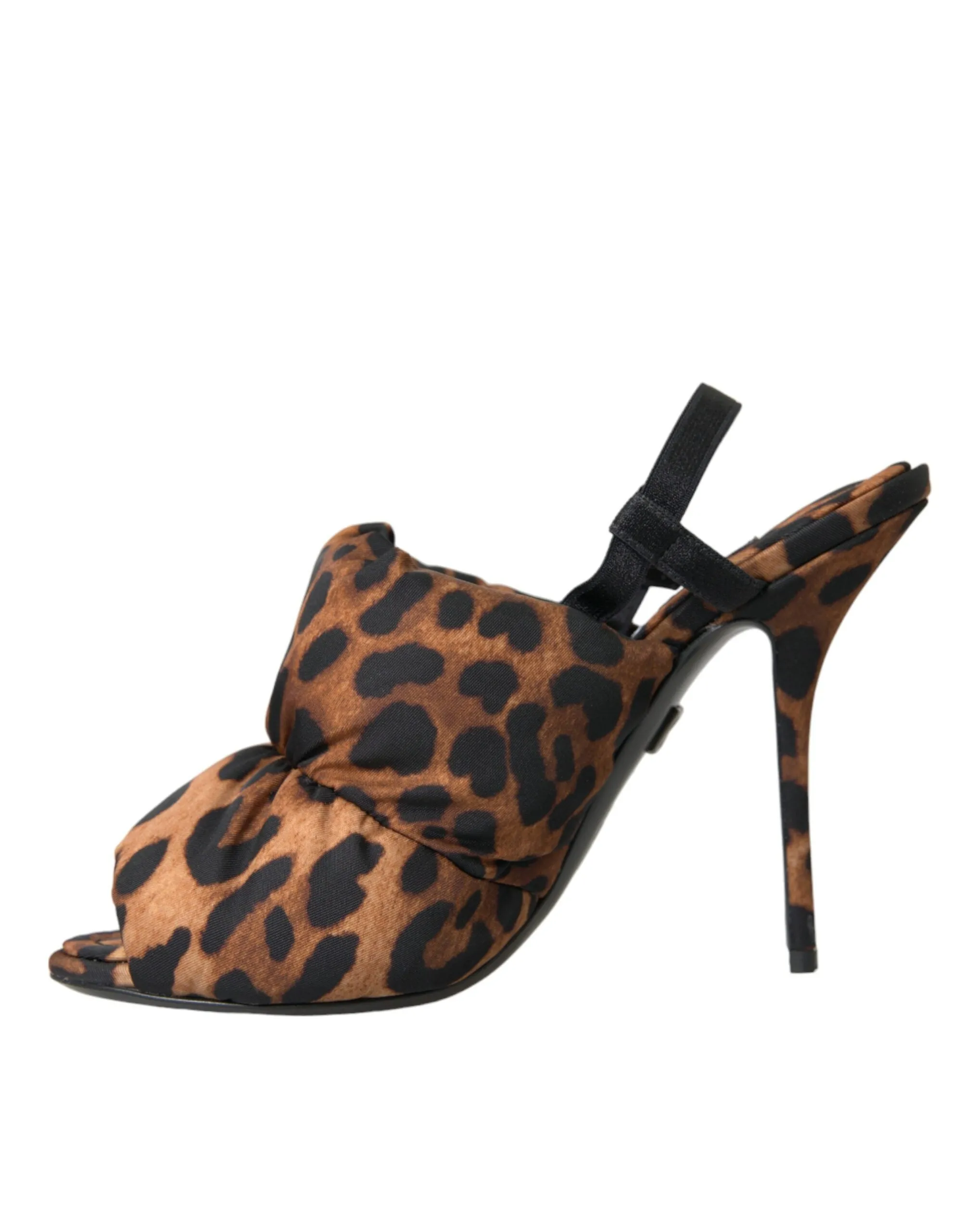 Brown Leopard Slingback Heels Sandals Shoes sold by Louxly product image thumbnail 5