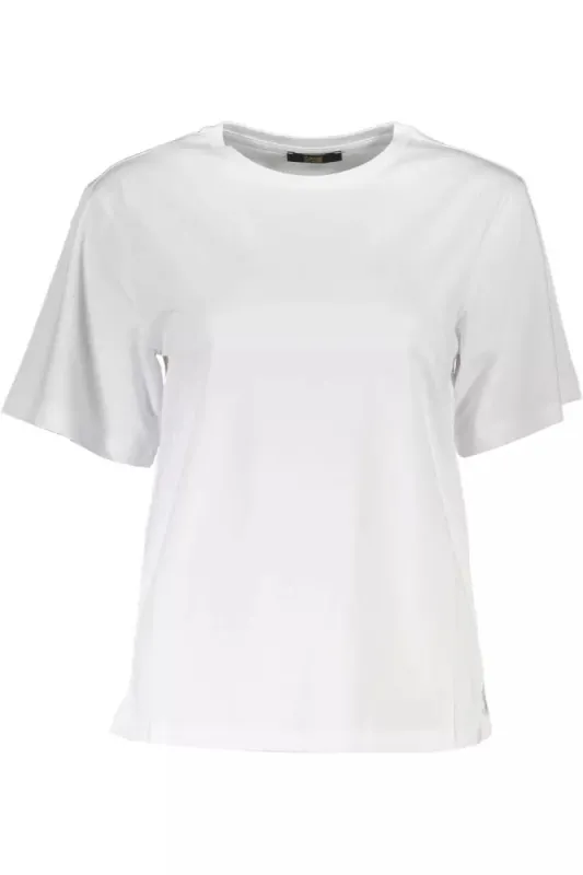 White Cotton Women T-Shirt sold by Louxly