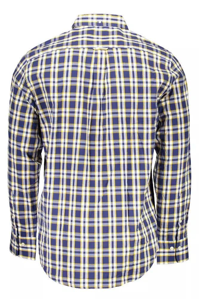 Refined Blue Cotton Long Sleeve Shirt sold by Louxly product image thumbnail 2