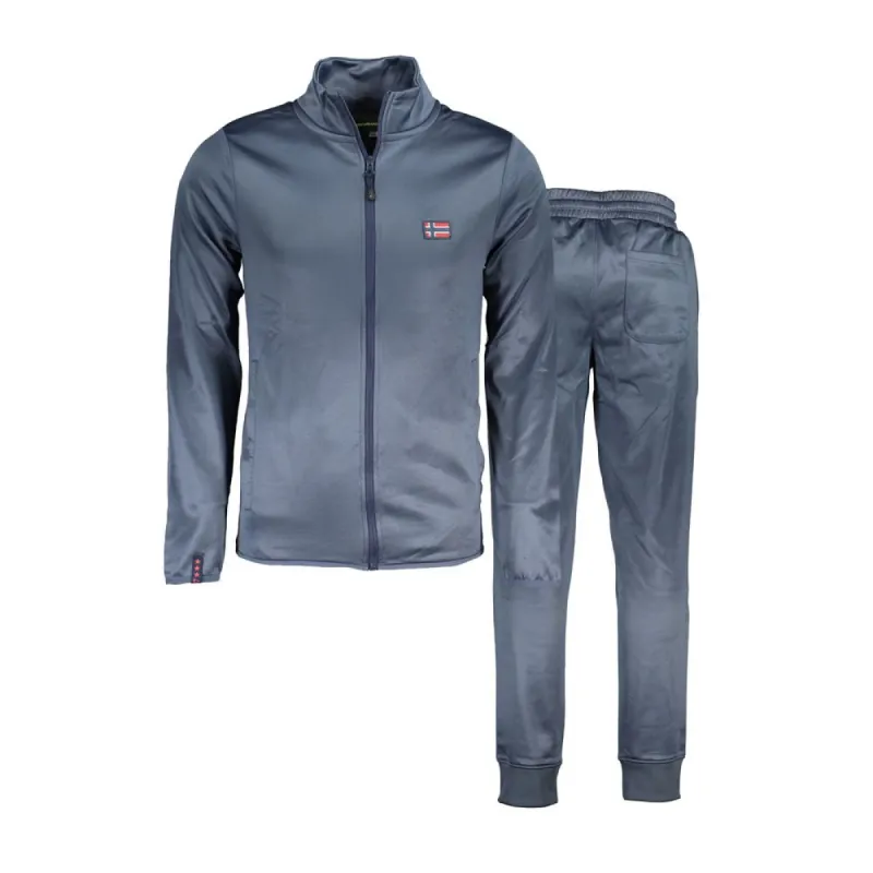 Elegant Blue Tracksuit Set for Men sold by Louxly