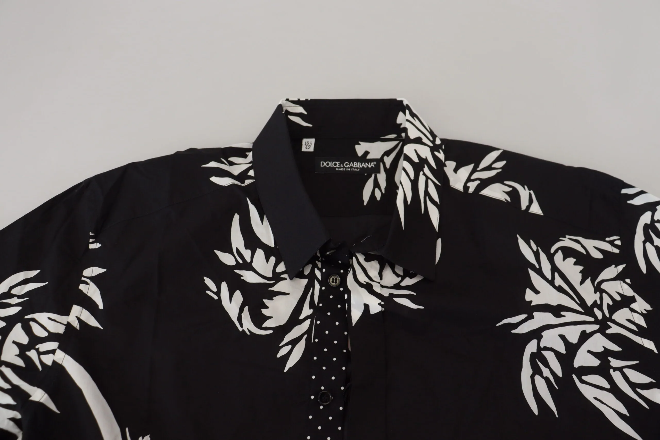 Elegant Black Palm Tree Print Casual Shirt sold by Louxly product image thumbnail 2