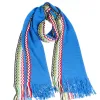 Blue Wool Men Scarf sold by Louxly