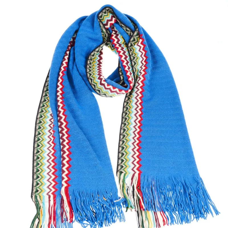 Blue Wool Men Scarf sold by Louxly