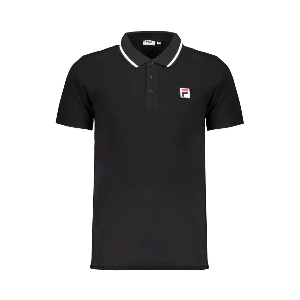 Black Cotton Polo Shirt sold by Louxly