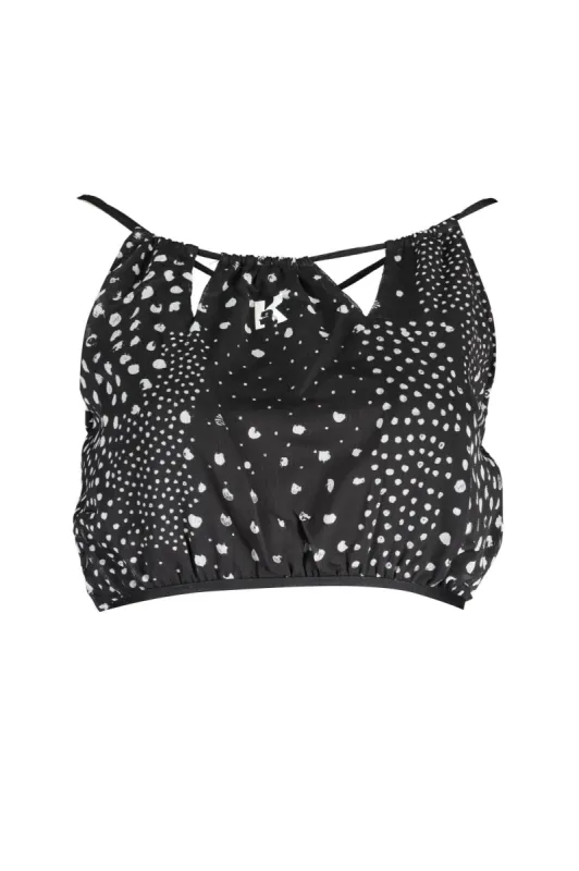 Black Polyester Women Top sold by Louxly