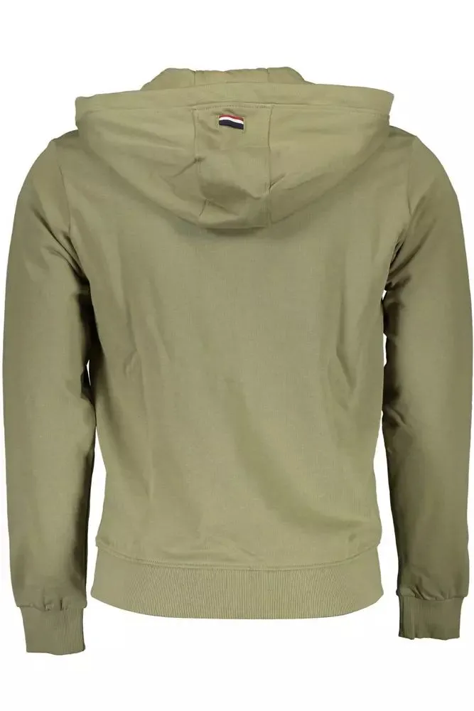 Chic Green Cotton Hooded Sweatshirt sold by Louxly product image thumbnail 2